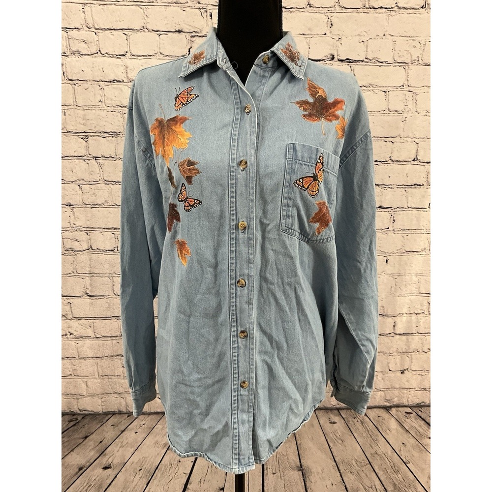 Vintage PTNY Button Down Butterflies‎